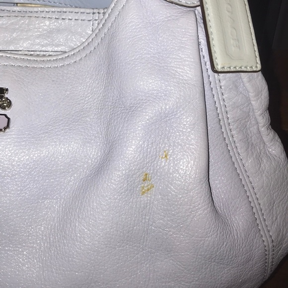 Coach 3 Pocket Periwinkle Blue Leather Handbag - Picture 2 of 7